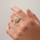 Two-tone Naya Blue Ring styled on hand