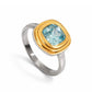 Naya Blue Ring with blue stone on white background