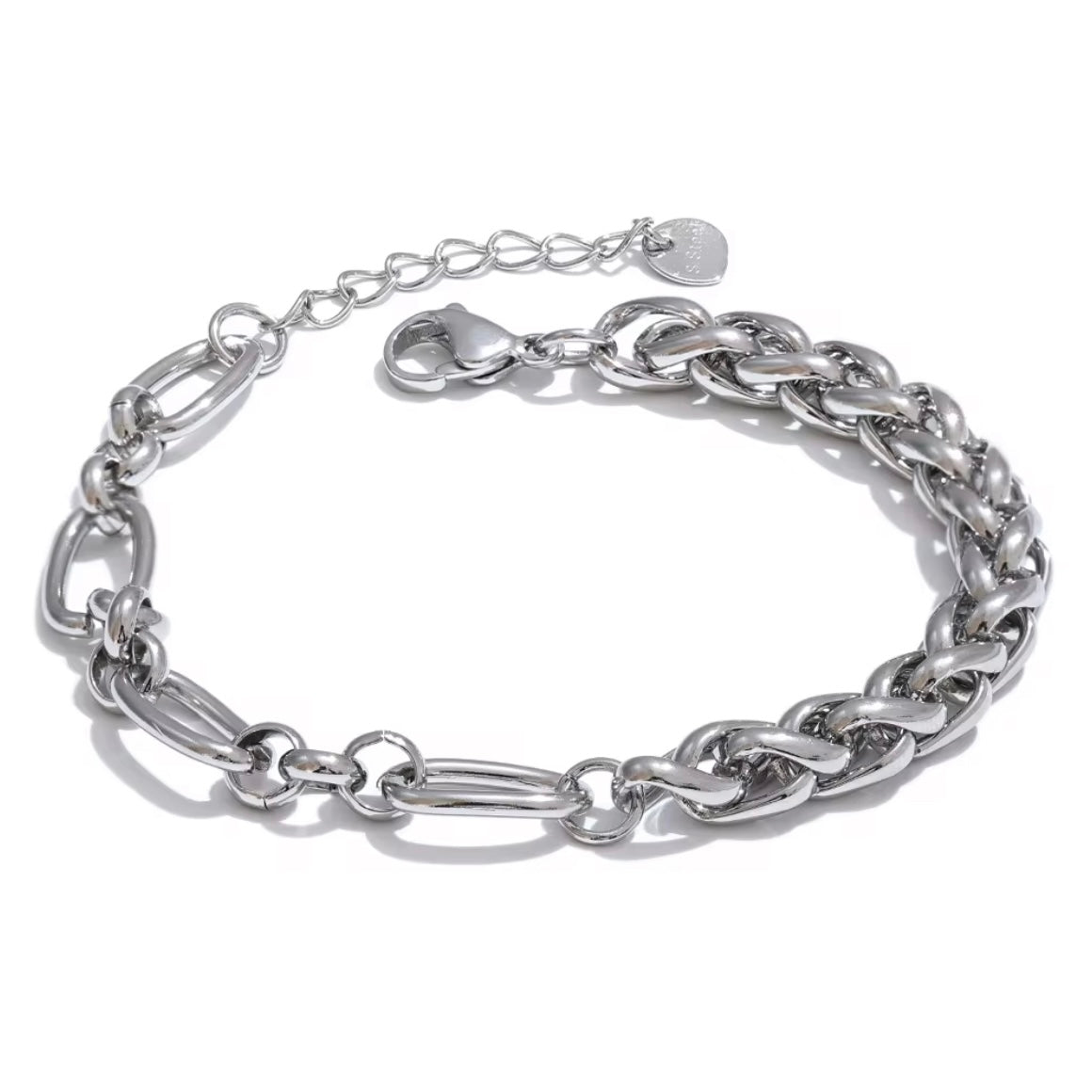 Expertly crafted, this Mixed Links Bracelet boasts a trendy and unique design that is sure to stand out. Plus, it is waterproof, making it perfect for everyday wear. Elevate your style with this statement piece.

 

This piece is made to last, hypoallergenic  & waterproof , adjustable

316L Stainless Steel 18K Gold Plated

 7 inches +1.5" ext