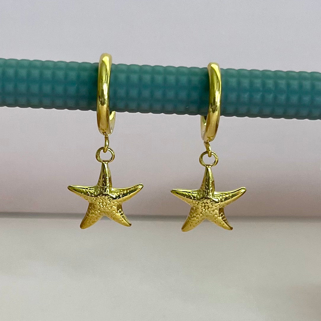 Starfish Huggies Earrings ELSSIZ