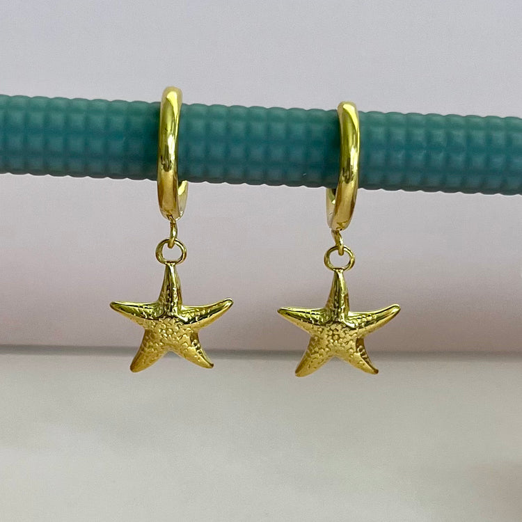 Starfish Huggies Earrings ELSSIZ