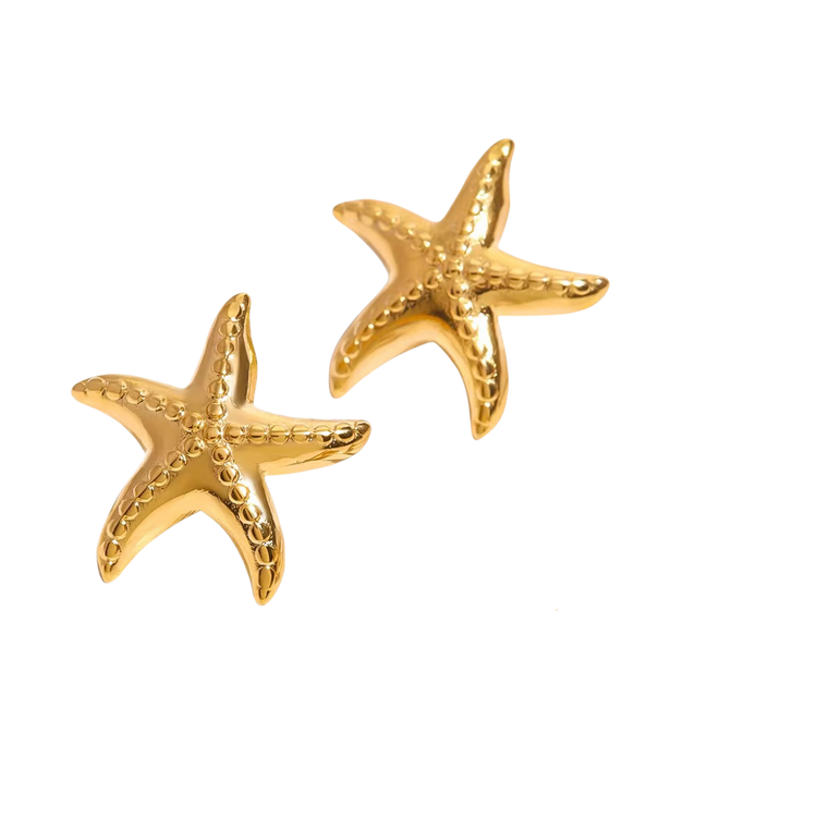 Complement your summer style with these charming Starfish Stud Earrings. Perfect for everyday wear or your next beach vacation, these earrings will add a touch of whimsy and ocean vibes to any outfit. Embrace the carefree spirit of summer with these must-have accessories!

 

1" long x 1" wide

18K Gold Plated over 316L Stainless 

Hypoallergenic, Water Resistant, Beach, Shower, Gym friendly. Made to last.

 

 