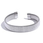 Silver textured band cuff bracelet made from polished stainless steel, non-tarnish minimalist jewelry by ELSSIZ