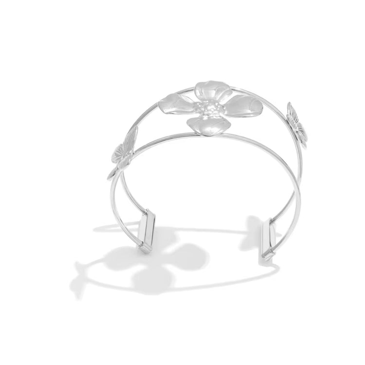 Flower & Butterflies Bangle Bracelet ELSSIZ