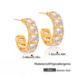 Shira Square CZ Hoop Earrings ELSSIZ