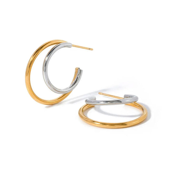 Double Hoop Harmony Earrings ELSSIZ