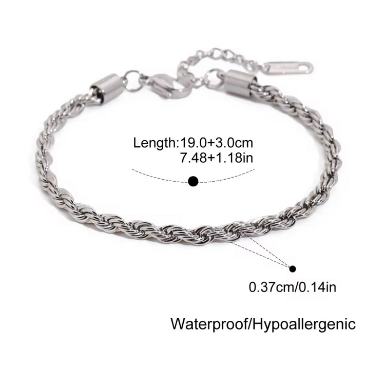 Twisted Rope Chain Bracelet ELSSIZ