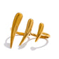 Gold Vesper dual spike ring made of stainless steel, non-tarnish statement ring by ELSSIZ